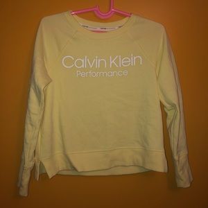 yellow calvin klein crewneck